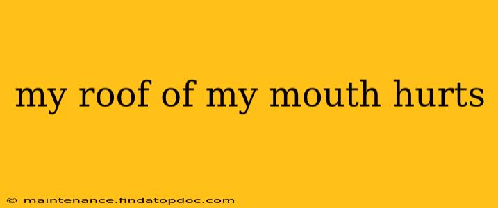 my roof of my mouth hurts
