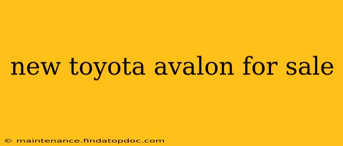 new toyota avalon for sale