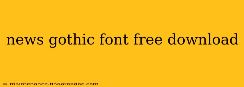 news gothic font free download