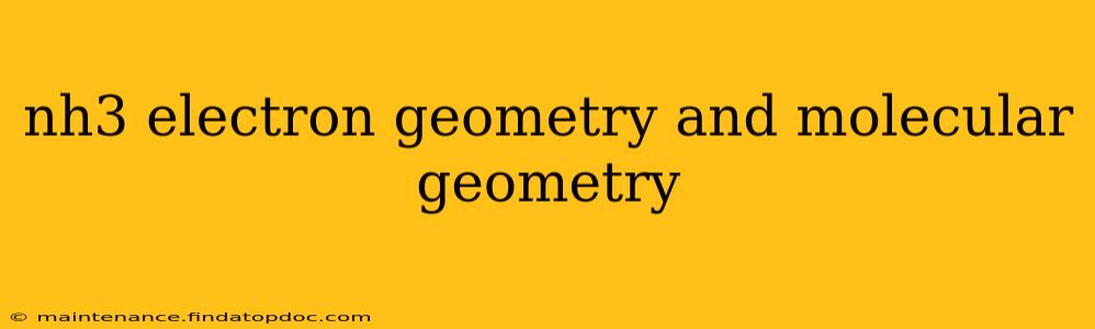 nh3 electron geometry and molecular geometry