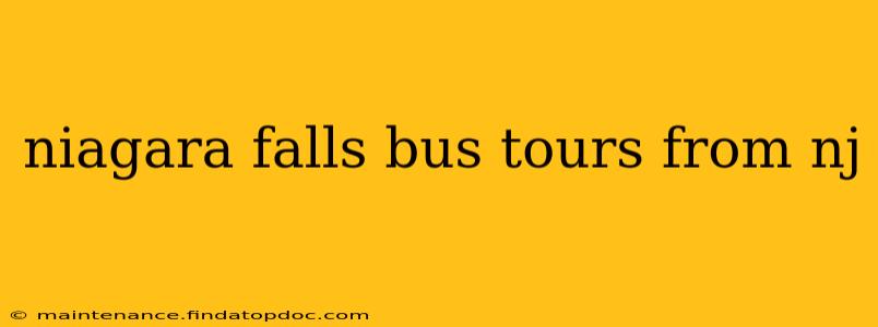 niagara falls bus tours from nj