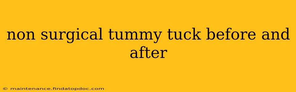 non surgical tummy tuck before and after