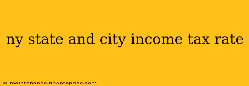 ny state and city income tax rate