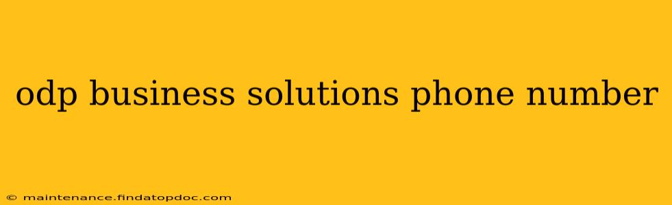 odp business solutions phone number