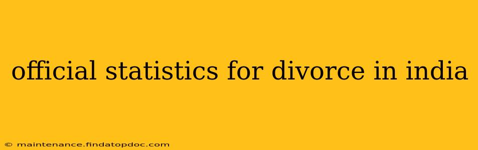 official statistics for divorce in india