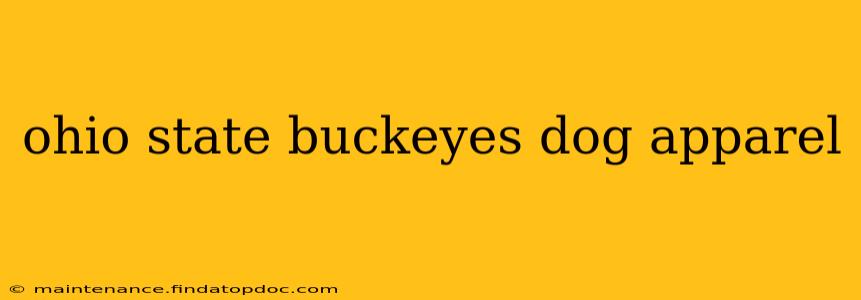 ohio state buckeyes dog apparel