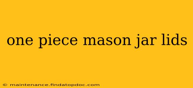 one piece mason jar lids