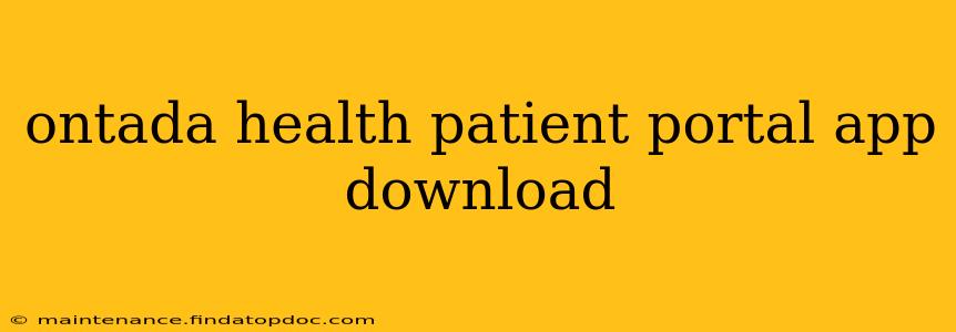ontada health patient portal app download