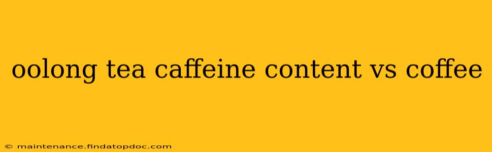 oolong tea caffeine content vs coffee