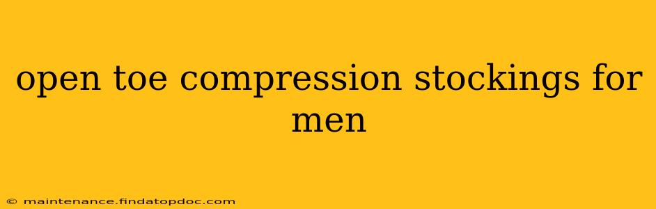 open toe compression stockings for men