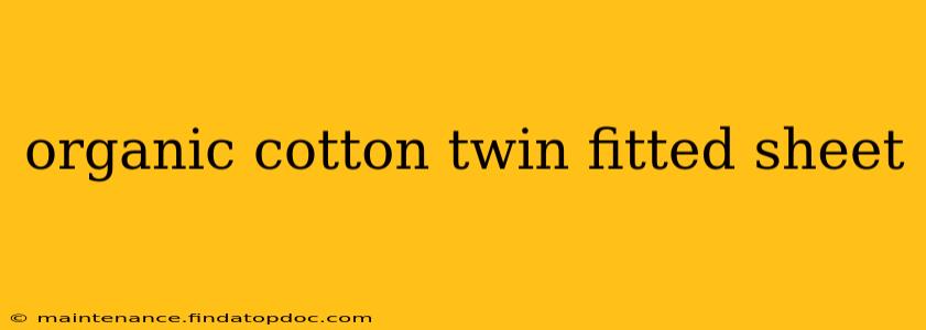 organic cotton twin fitted sheet