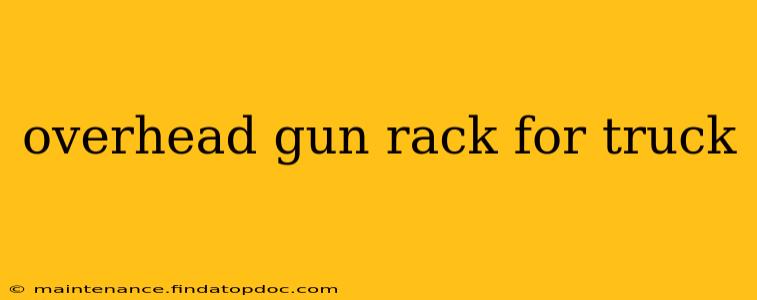 overhead gun rack for truck