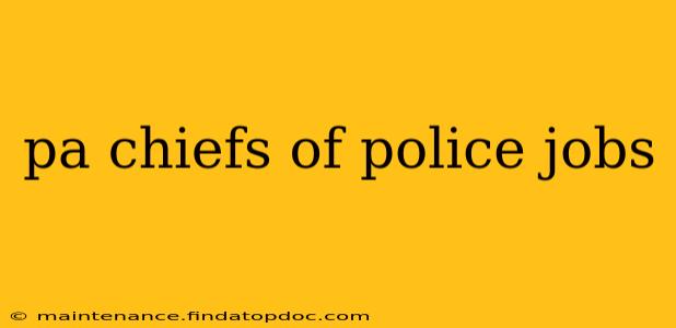 pa chiefs of police jobs