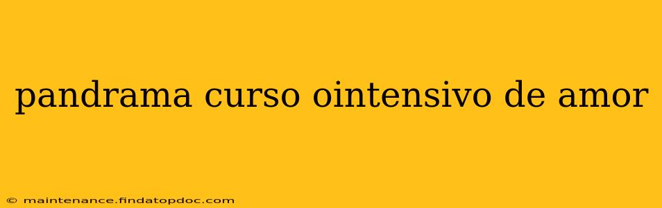 pandrama curso ointensivo de amor