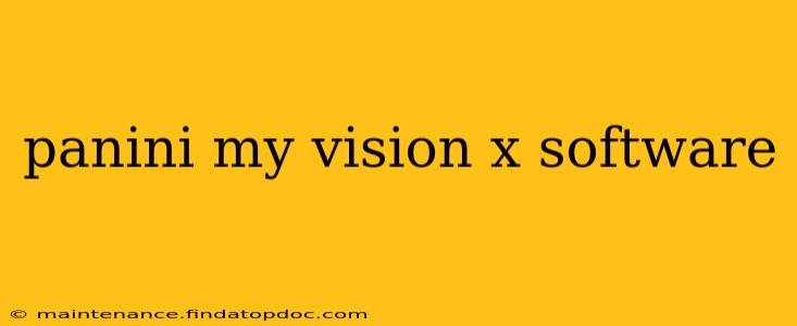 panini my vision x software