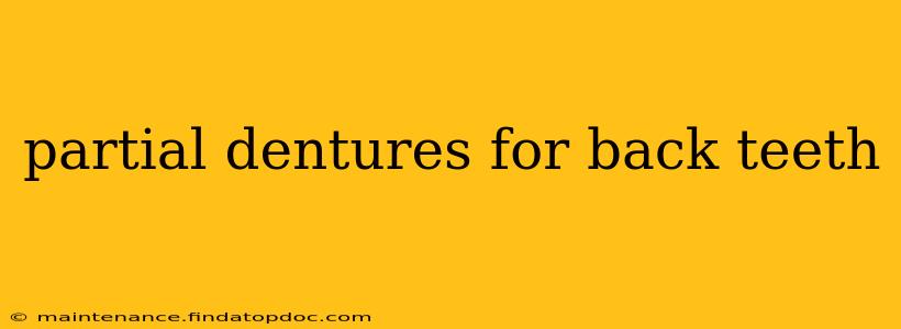 partial dentures for back teeth