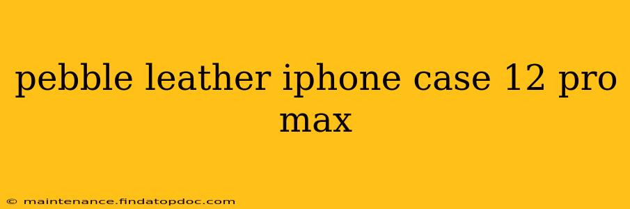 pebble leather iphone case 12 pro max