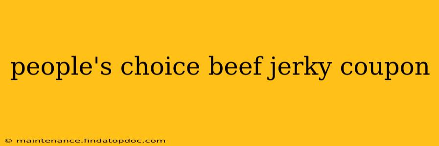 people's choice beef jerky coupon
