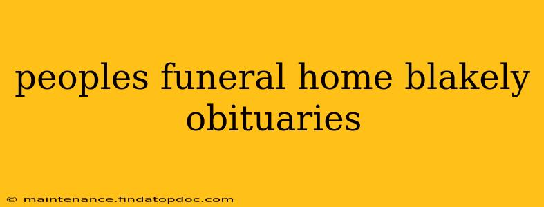peoples funeral home blakely obituaries