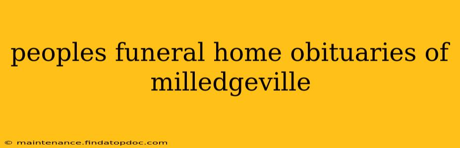 peoples funeral home obituaries of milledgeville