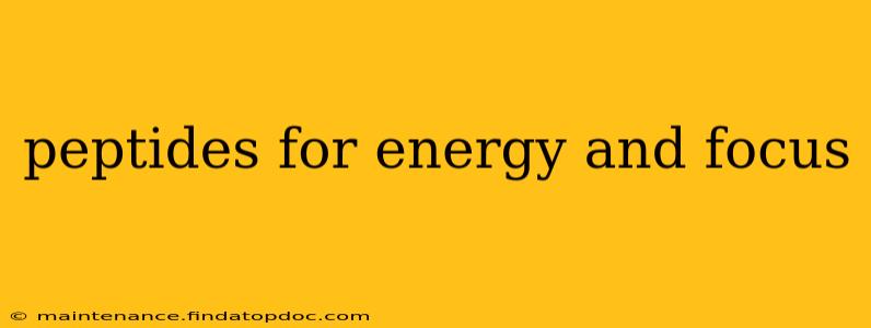 peptides for energy and focus