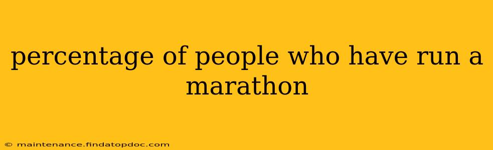 percentage of people who have run a marathon