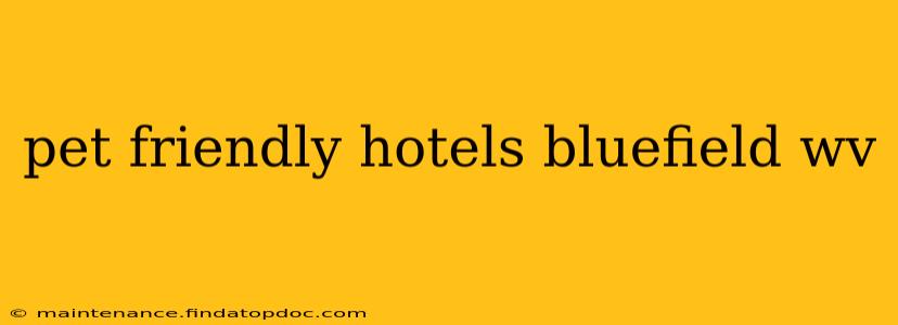 pet friendly hotels bluefield wv