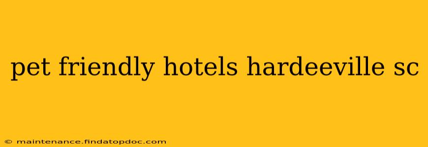 pet friendly hotels hardeeville sc