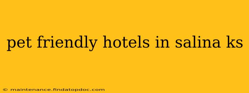 pet friendly hotels in salina ks