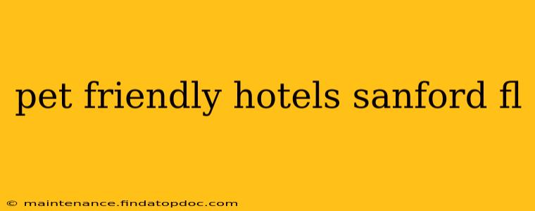 pet friendly hotels sanford fl