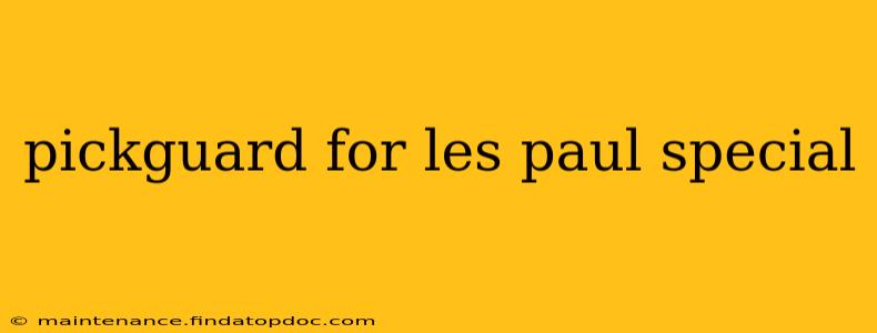 pickguard for les paul special