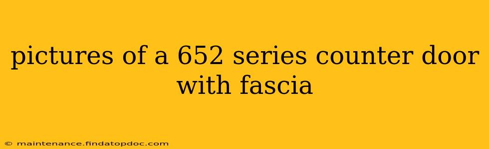 pictures of a 652 series counter door with fascia