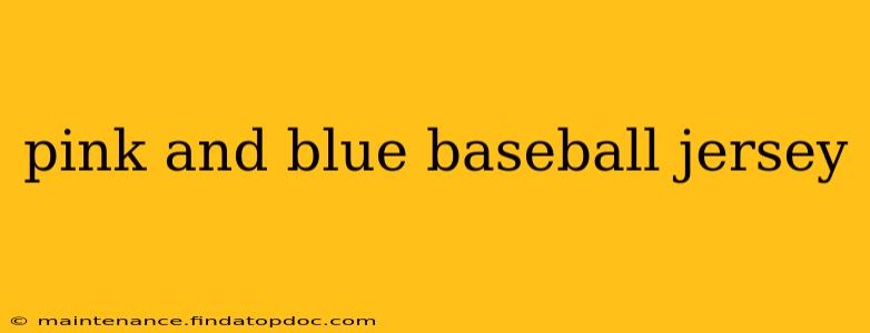 pink and blue baseball jersey