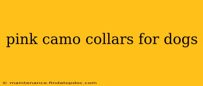 pink camo collars for dogs