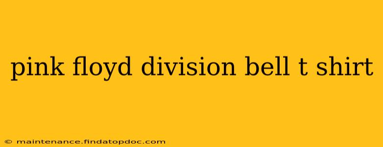 pink floyd division bell t shirt