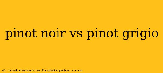 pinot noir vs pinot grigio