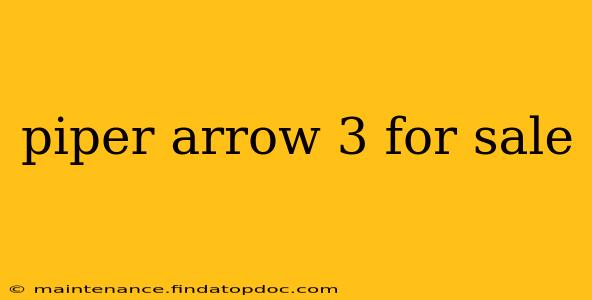 piper arrow 3 for sale