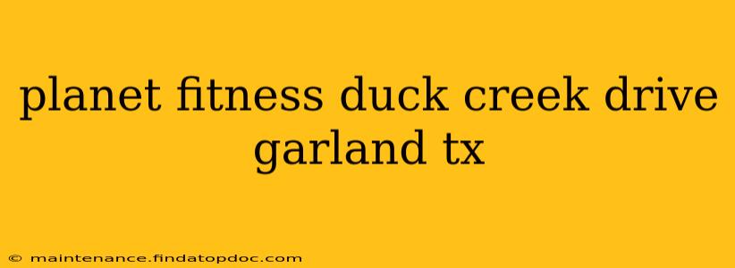 planet fitness duck creek drive garland tx