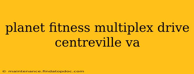 planet fitness multiplex drive centreville va