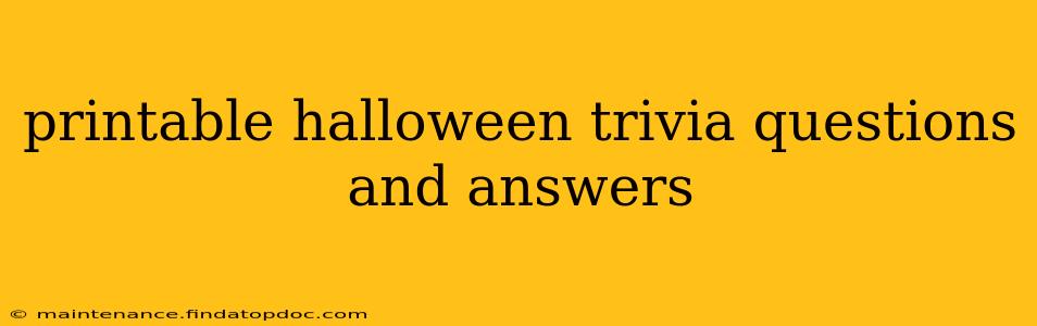 printable halloween trivia questions and answers