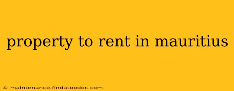 property to rent in mauritius