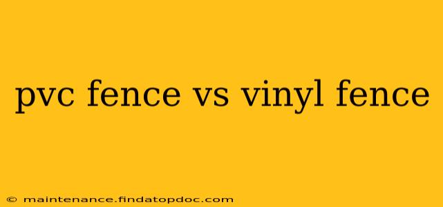 pvc fence vs vinyl fence