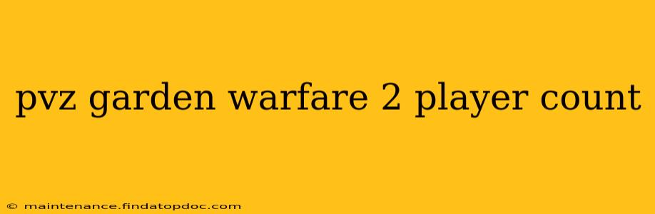 pvz garden warfare 2 player count