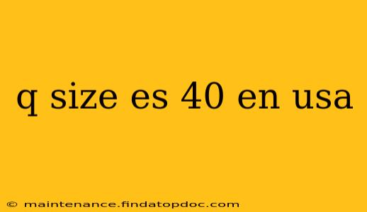 q size es 40 en usa