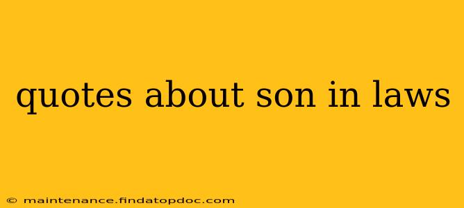 quotes about son in laws