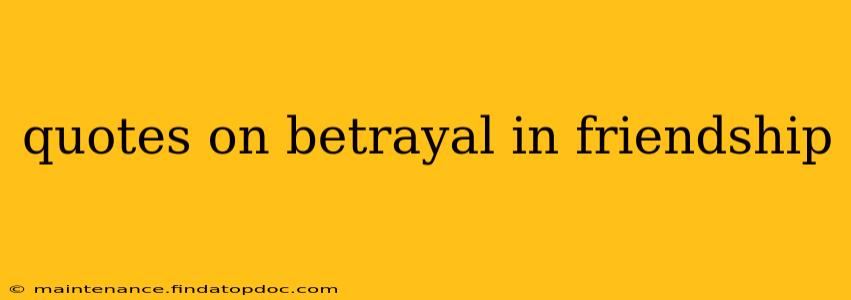 quotes on betrayal in friendship
