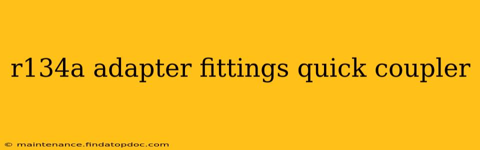 r134a adapter fittings quick coupler