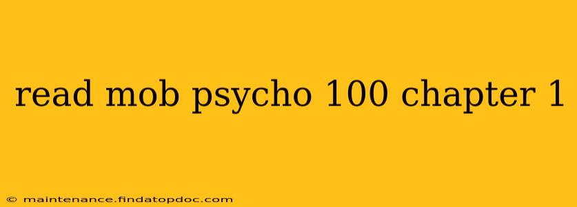 read mob psycho 100 chapter 1