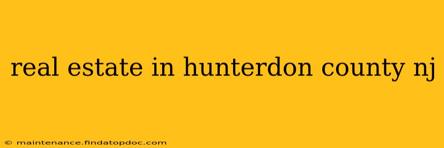 real estate in hunterdon county nj