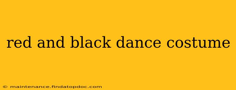 red and black dance costume